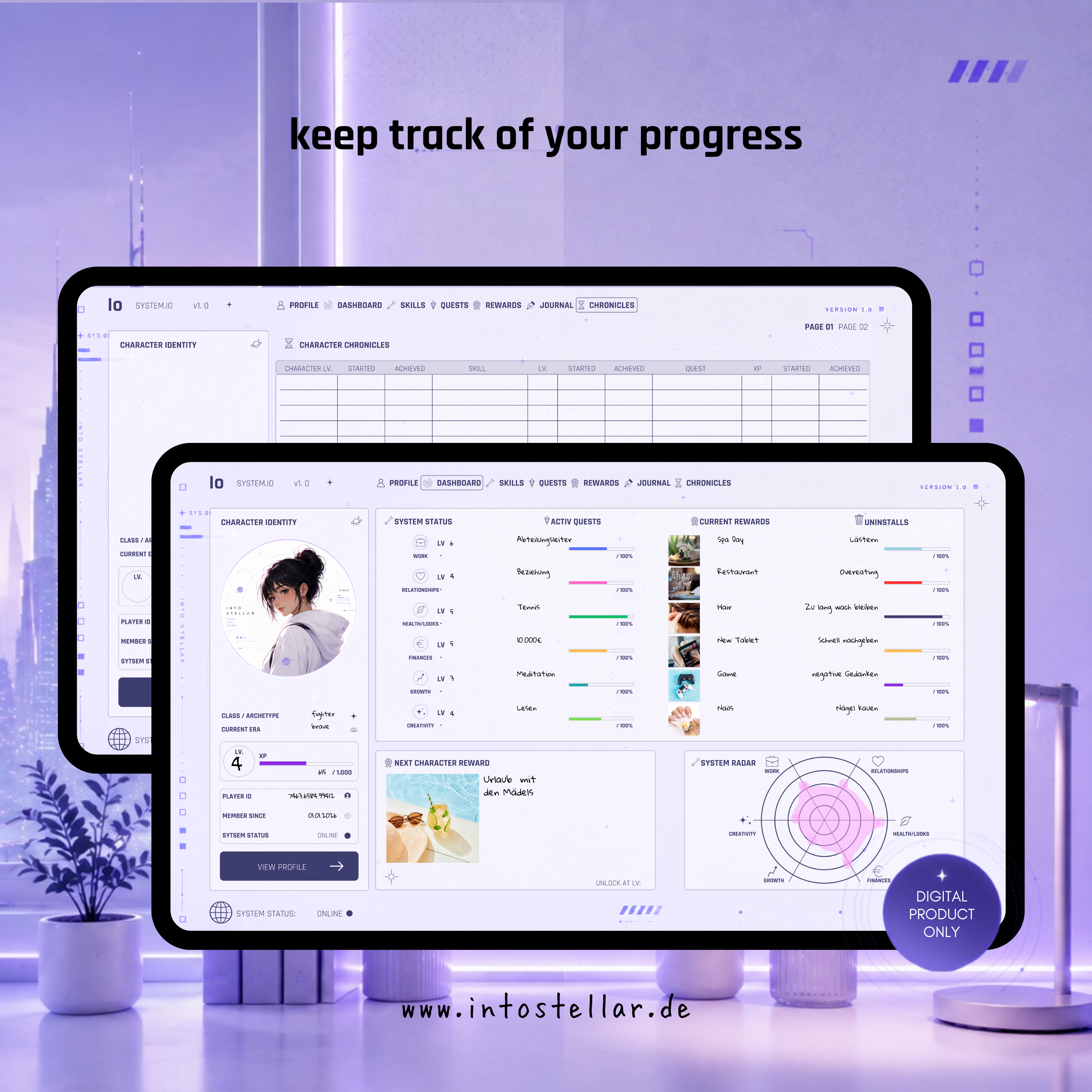 Io - Character Planner